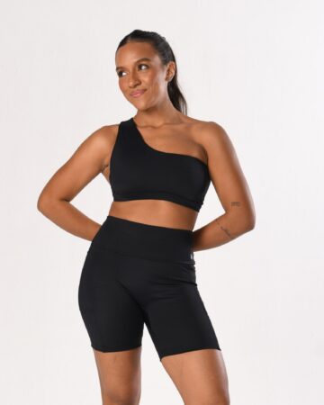 Bermuda Flex Preta Power (logo clássica transfer)