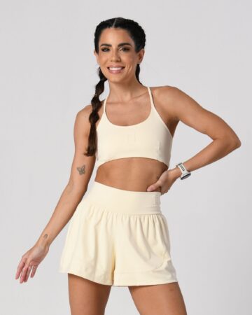 Short Wish Cream Soft (logo clássica emborrachada)