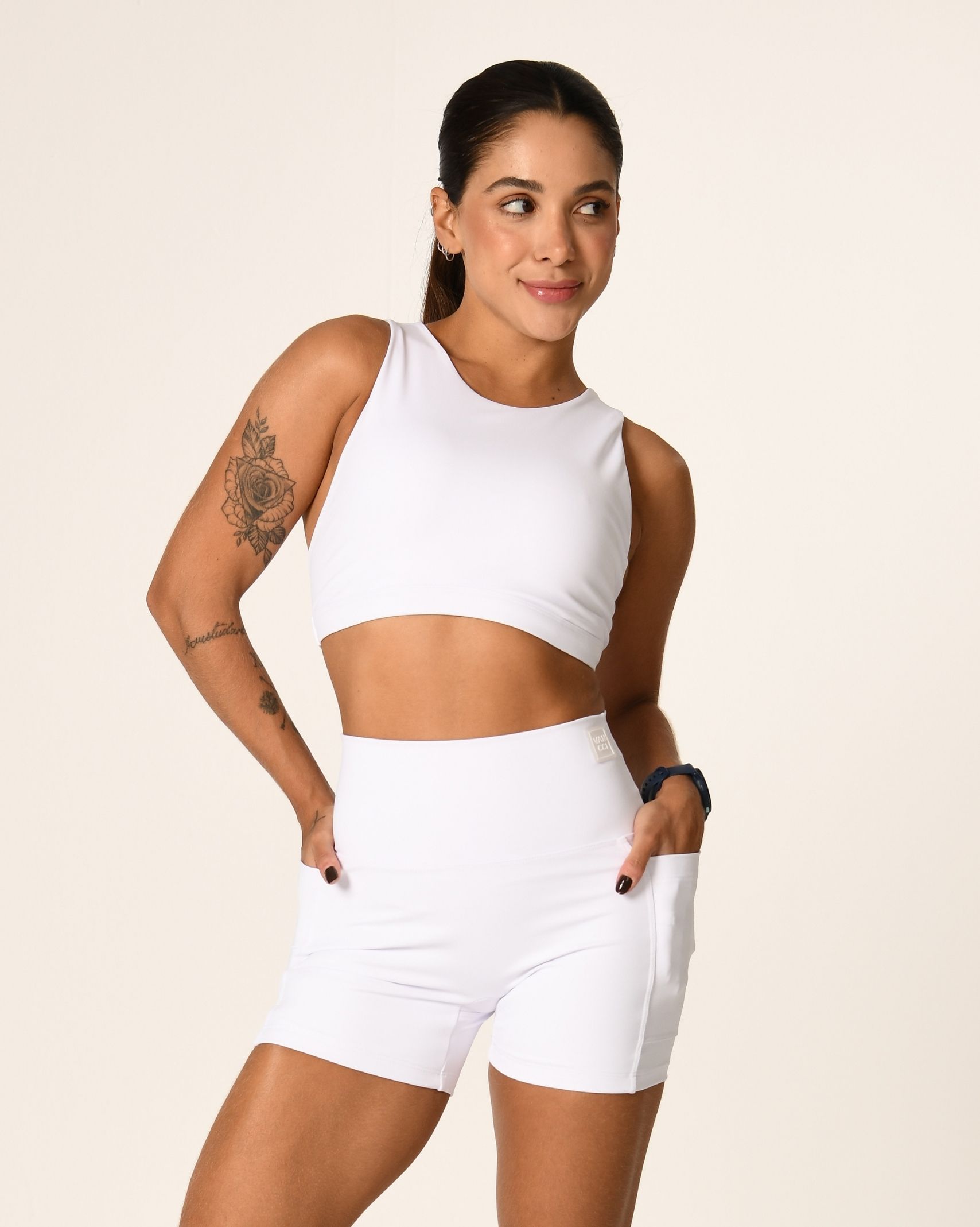 Short Flex Run Branco Power - Image 5