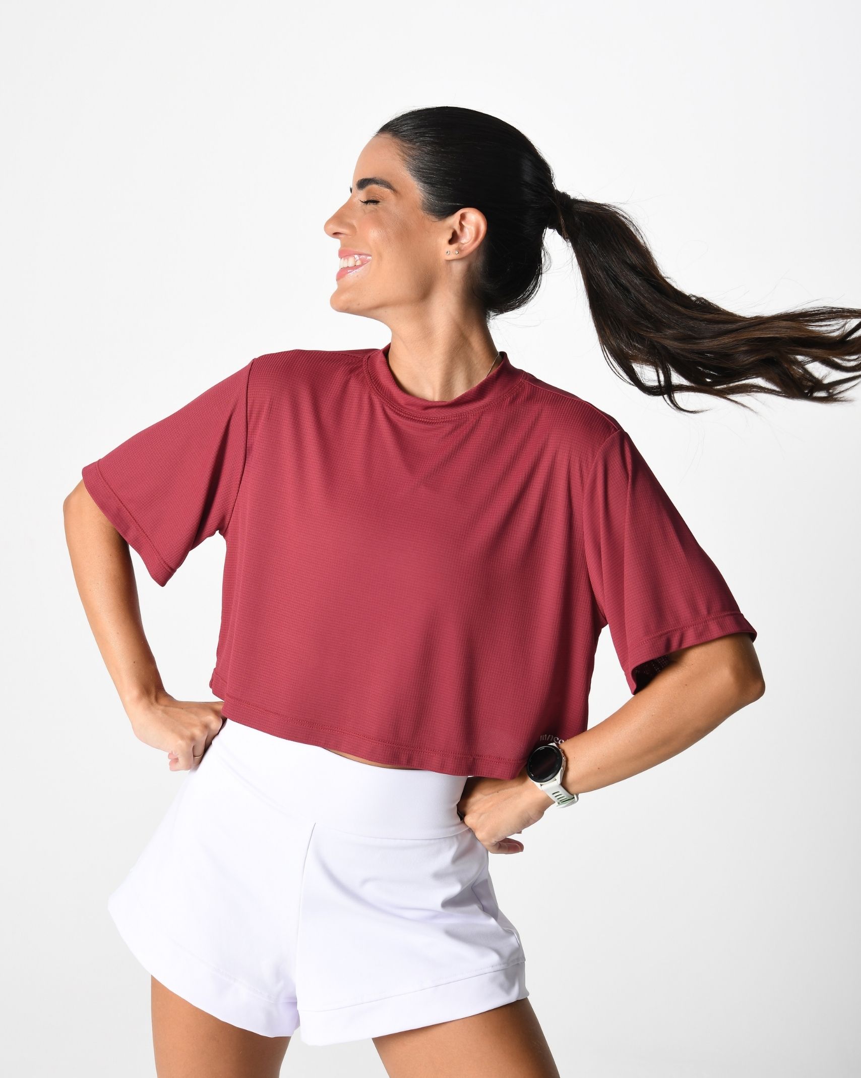 Cropped Wish Deep Red