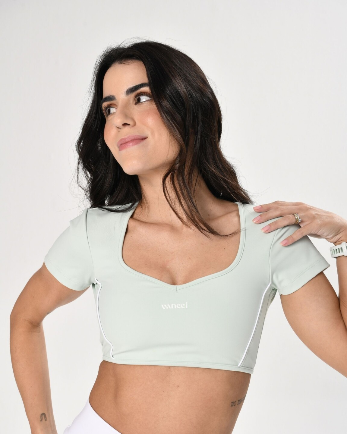 Top Iconic Minty/Branco