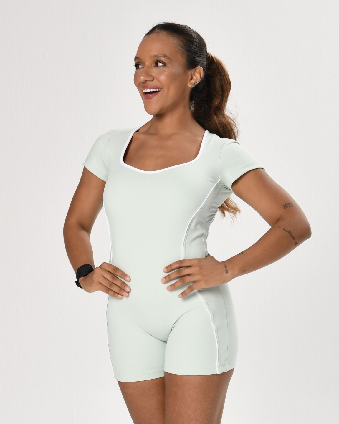 Macaquinho Iconic Minty/Branco Power - Image 5