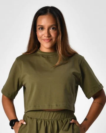 Cropped Cotton Militar