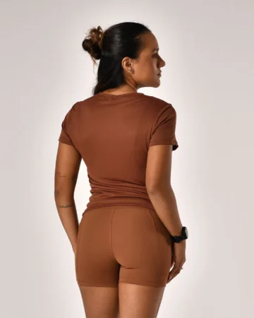 Alternative view of Blusa Babylook Brown