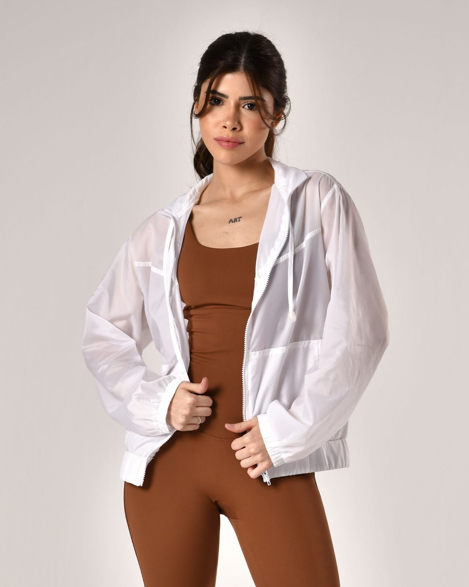 Jaqueta Ultra Branco Tactel - Imagem 3