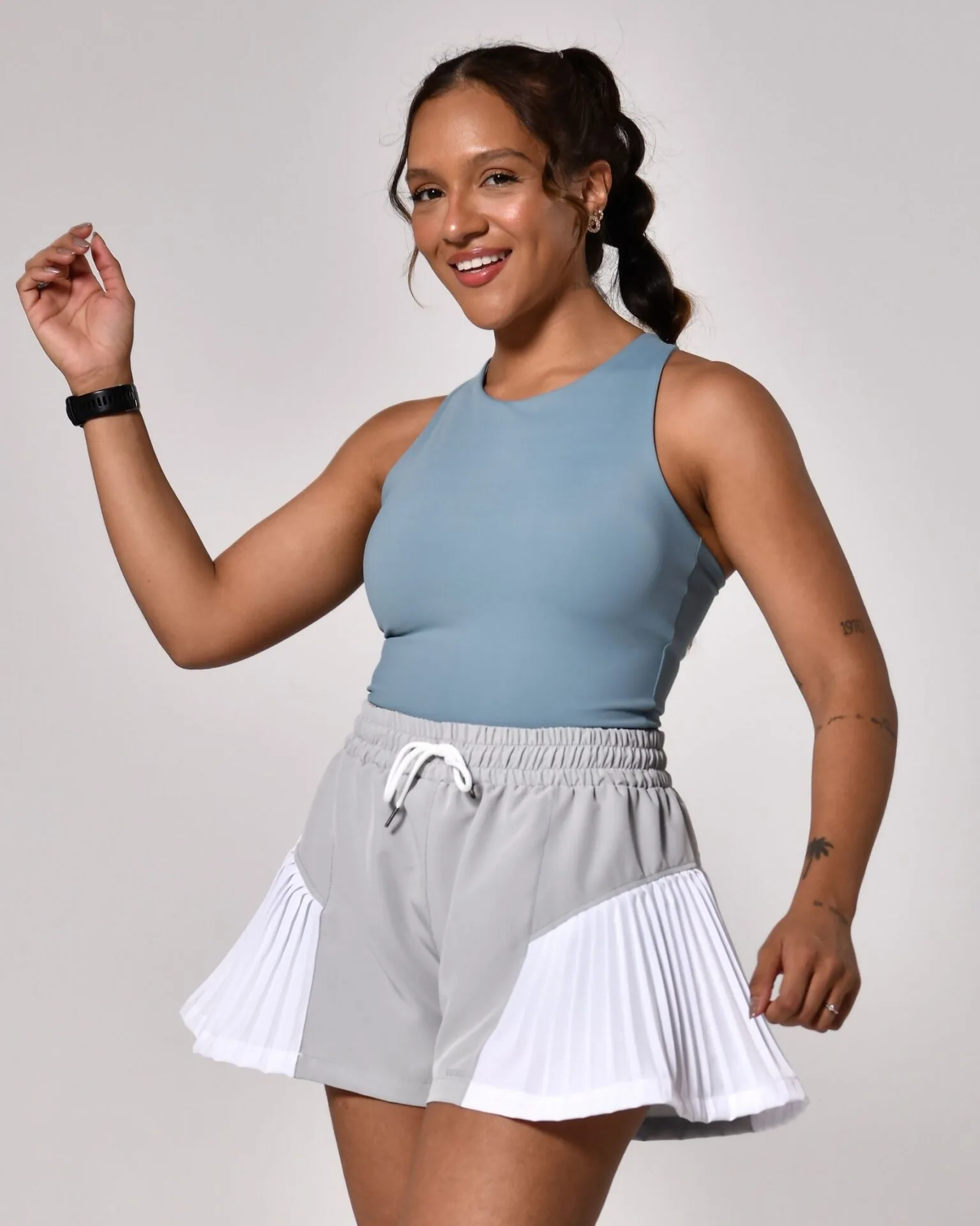 Short Girly AzureLight/Branco Power - Imagem 5