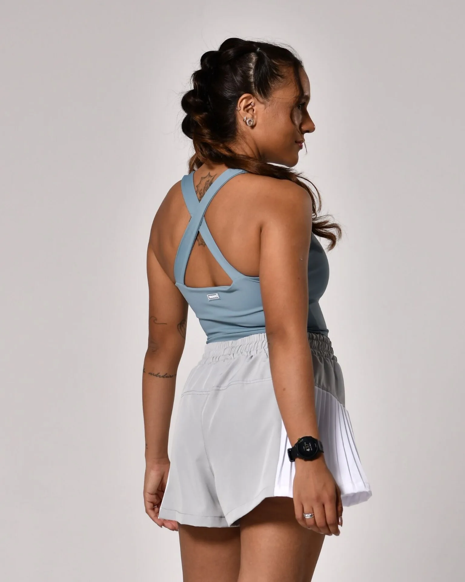 Short Girly AzureLight/Branco Power - Imagem 6