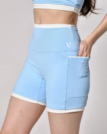 Alternative view of Short Two Lightblue/Vanilla Power